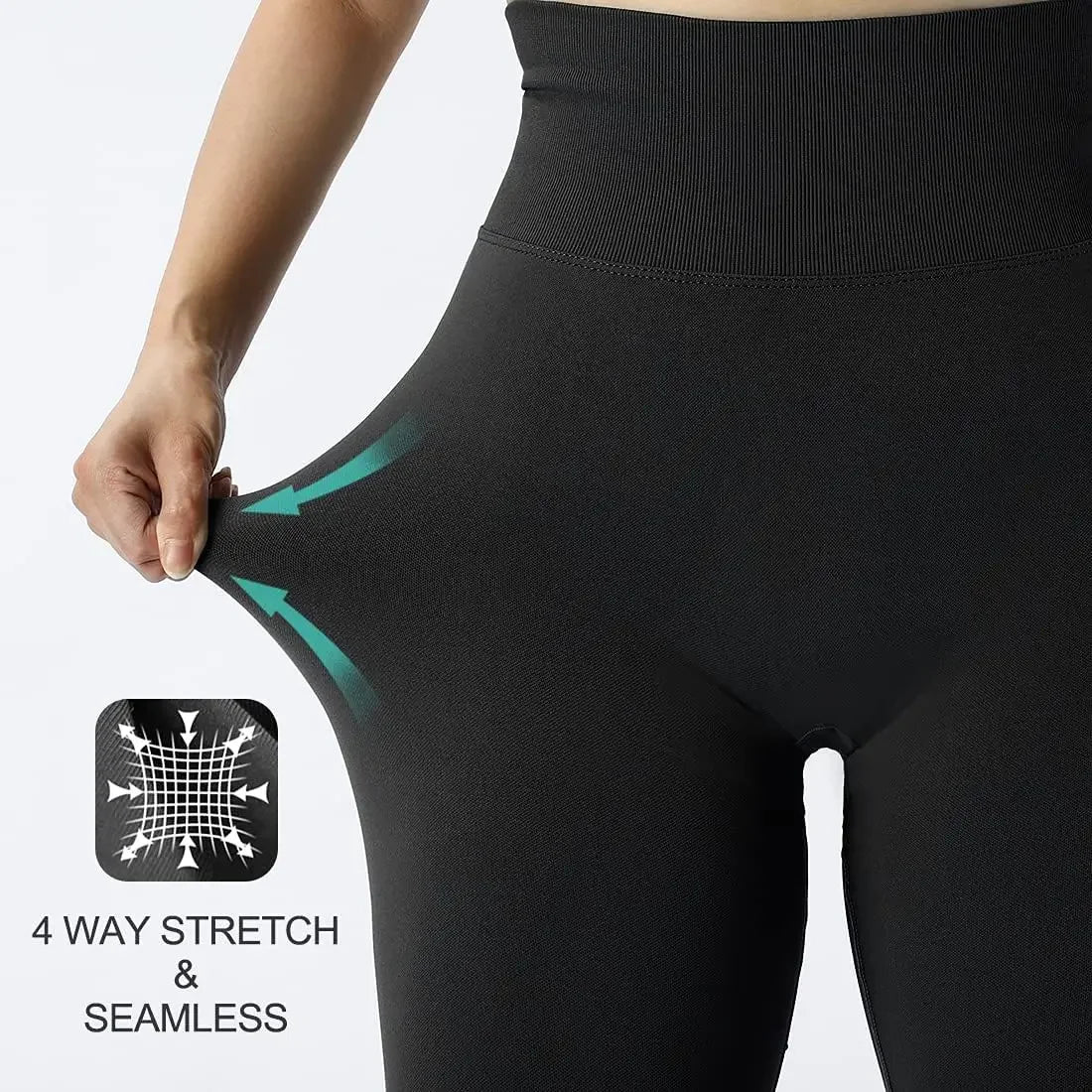 Knitted Seamless High Waist Fitness Leggings