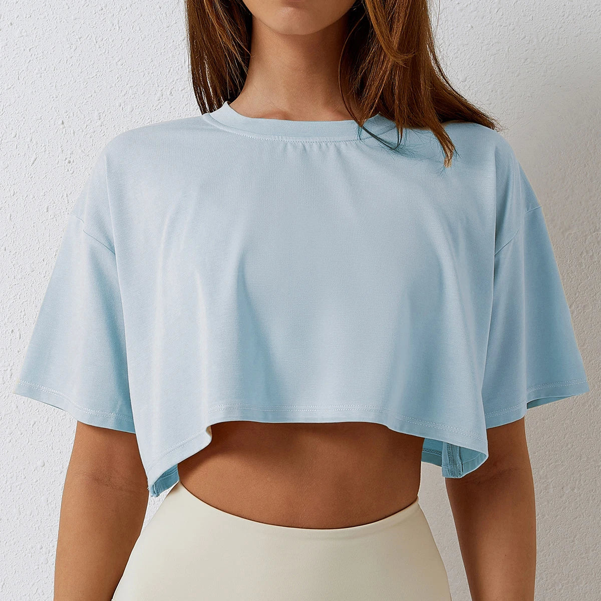 Cotton Short Sleeve Crop Top